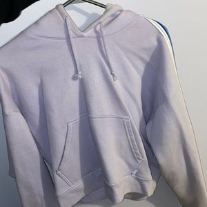Purple cropped hoodie
